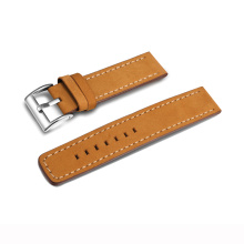 20mm leather straps crazy horse good quality stitch tan straps brown watch straps